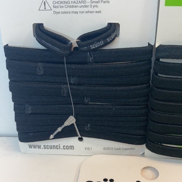 Scunci No Slip Grip Hair Elastics Ponytail Holders Black 5 Packs of 10 - Picture 10 of 13